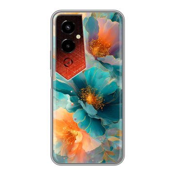 Силиконовый чехол на Tecno Pova 4 Pro с принтом Цветы