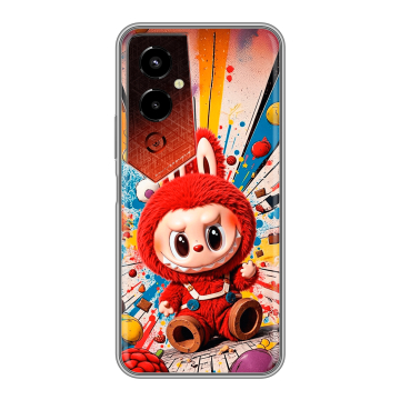 Силиконовый чехол на Tecno Pova 4 Pro с принтом Labubu Лабубу Силиконовый чехол на Tecno Pova 4 Pro с принтом Labubu Лабубу