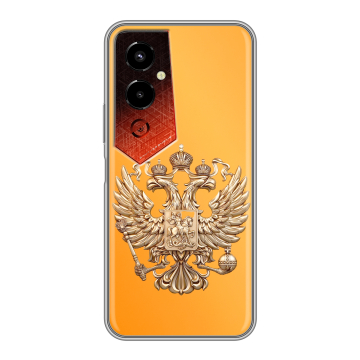 Силиконовый чехол на Tecno Pova 4 Pro с принтом Герб Флаг России