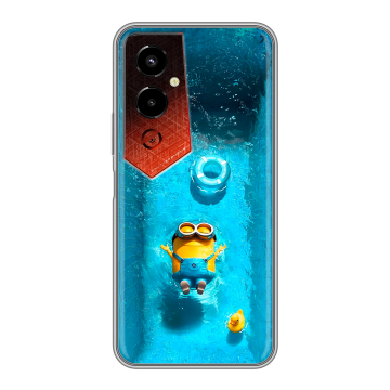 Силиконовый чехол на Tecno Pova 4 Pro с принтом Миньоны