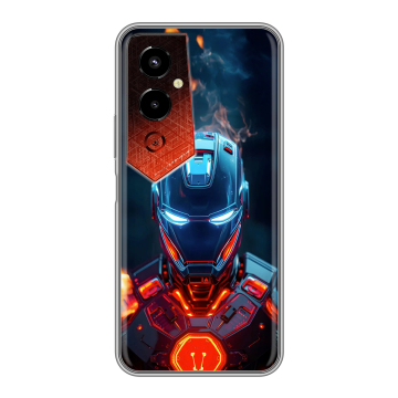 Силиконовый чехол на Tecno Pova 4 Pro с принтом IronMan Железный человек