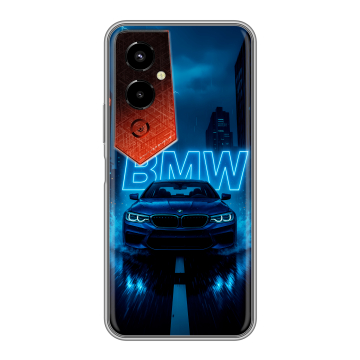 Силиконовый чехол на Tecno Pova 4 Pro с принтом BMW БМВ Силиконовый чехол на Tecno Pova 4 Pro с принтом BMW БМВ