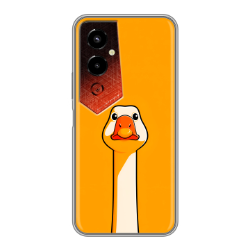 Силиконовый чехол на Tecno Pova 4 Pro с принтом Смешная утка