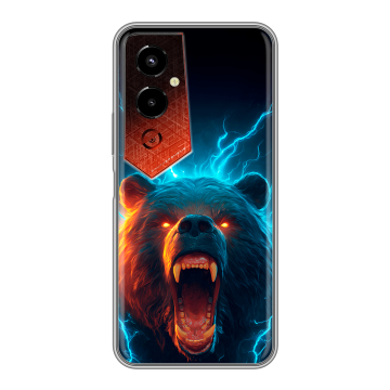 Силиконовый чехол на Tecno Pova 4 Pro с принтом Медведь
