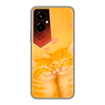 Силиконовый чехол на Tecno Pova 4 Pro с принтом Милые котята