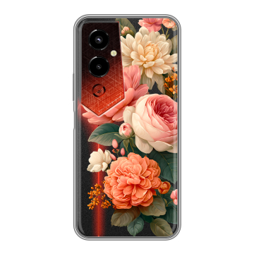 Силиконовый чехол на Tecno Pova 4 Pro с принтом цветы