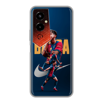 Силиконовый чехол на Tecno Pova 4 Pro с принтом Барселона Barca Yamal Силиконовый чехол на Tecno Pova 4 Pro с принтом Барселона Barca Yamal