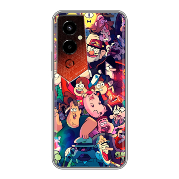 Силиконовый чехол на Tecno Pova 4 Pro с принтом Gravity Falls Гравити Фолз Силиконовый чехол на Tecno Pova 4 Pro с принтом Gravity Falls Гравити Фолз