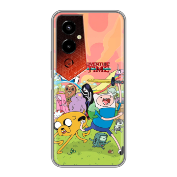 Силиконовый чехол на Tecno Pova 4 Pro с принтом Adventure time Время приключений
