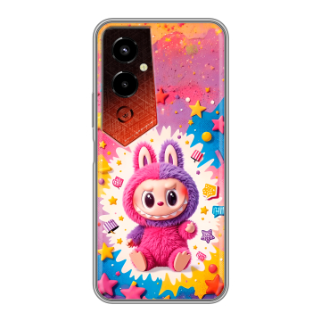 Силиконовый чехол на Tecno Pova 4 Pro с принтом Labubu Лабубу Силиконовый чехол на Tecno Pova 4 Pro с принтом Labubu Лабубу
