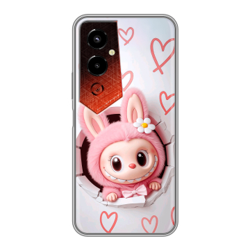 Силиконовый чехол на Tecno Pova 4 Pro с принтом Labubu Лабубу