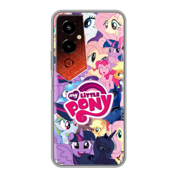 Силиконовый чехол на Tecno Pova 4 Pro с принтом My little pony Дружба чудо