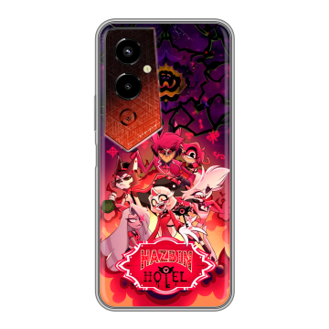 Силиконовый чехол на Tecno Pova 4 Pro с принтом Hazbin Hotel Отель Хазбин Силиконовый чехол на Tecno Pova 4 Pro с принтом Hazbin Hotel Отель Хазбин
