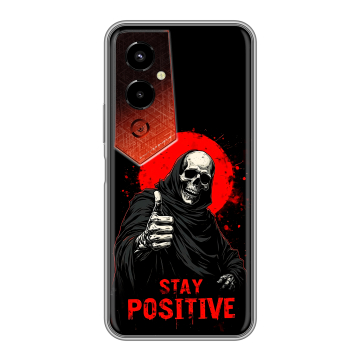 Силиконовый чехол на Tecno Pova 4 Pro с принтом смешной скелет