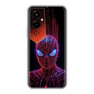 Силиконовый чехол на Tecno Pova 4 Pro с принтом Spiderman Человек паук Силиконовый чехол на Tecno Pova 4 Pro с принтом Spiderman Человек паук