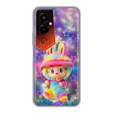 Силиконовый чехол на Tecno Pova 4 Pro с принтом Labubu Лабубу Силиконовый чехол на Tecno Pova 4 Pro с принтом Labubu Лабубу