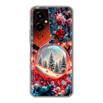 Силиконовый чехол на Tecno Pova 4 Pro с принтом Новый год