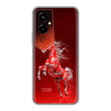 Силиконовый чехол на Tecno Pova 4 Pro с принтом Новый год