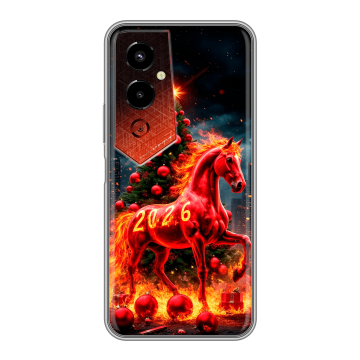 Силиконовый чехол на Tecno Pova 4 Pro с принтом Новый год