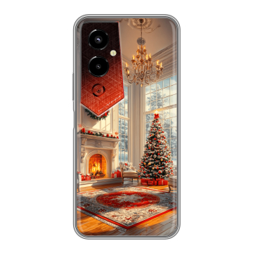 Силиконовый чехол на Tecno Pova 4 Pro с принтом Новый год