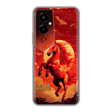 Силиконовый чехол на Tecno Pova 4 Pro с принтом Новый год