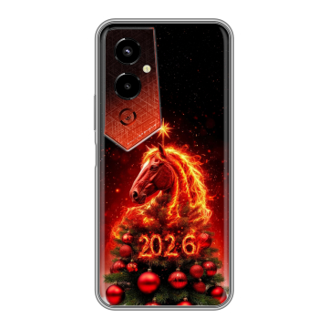 Силиконовый чехол на Tecno Pova 4 Pro с принтом Новый год