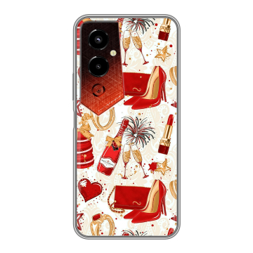 Силиконовый чехол на Tecno Pova 4 Pro с принтом Новый год