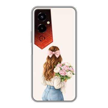 Силиконовый чехол на Tecno Pova 4 Pro с принтом женский