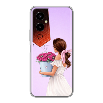 Силиконовый чехол на Tecno Pova 4 Pro с принтом женский