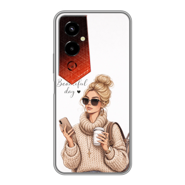 Силиконовый чехол на Tecno Pova 4 Pro с принтом женский Силиконовый чехол на Tecno Pova 4 Pro с принтом женский