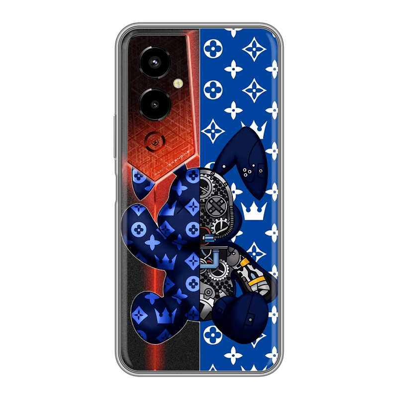 Силиконовый чехол на Tecno Pova 4 Pro с принтом Луи робот Силиконовый чехол на Tecno Pova 4 Pro с принтом Луи робот