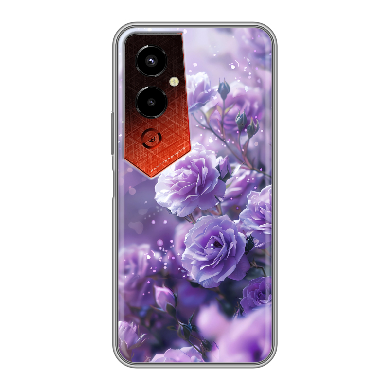 Силиконовый чехол на Tecno Pova 4 Pro с принтом Розы цветы Силиконовый чехол на Tecno Pova 4 Pro с принтом Розы цветы
