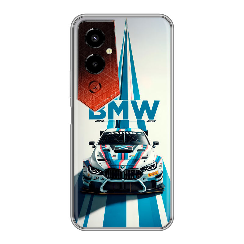 Силиконовый чехол на Tecno Pova 4 Pro с принтом БМВ BMW Силиконовый чехол на Tecno Pova 4 Pro с принтом БМВ BMW