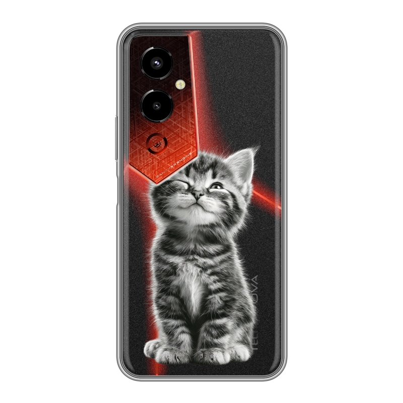 Силиконовый чехол на Tecno Pova 4 Pro с принтом Котенок Силиконовый чехол на Tecno Pova 4 Pro с принтом Котенок