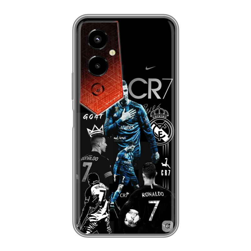 Силиконовый чехол на Tecno Pova 4 Pro с принтом Реал Роналдо Силиконовый чехол на Tecno Pova 4 Pro с принтом Реал Роналдо