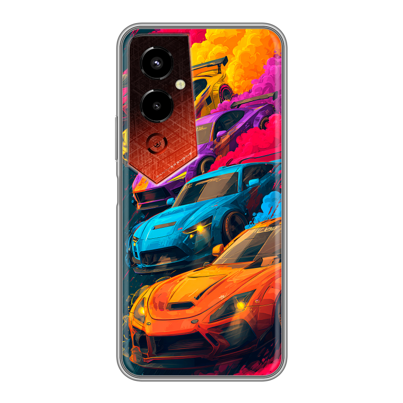 Силиконовый чехол на Tecno Pova 4 Pro с принтом Тачки Силиконовый чехол на Tecno Pova 4 Pro с принтом Тачки
