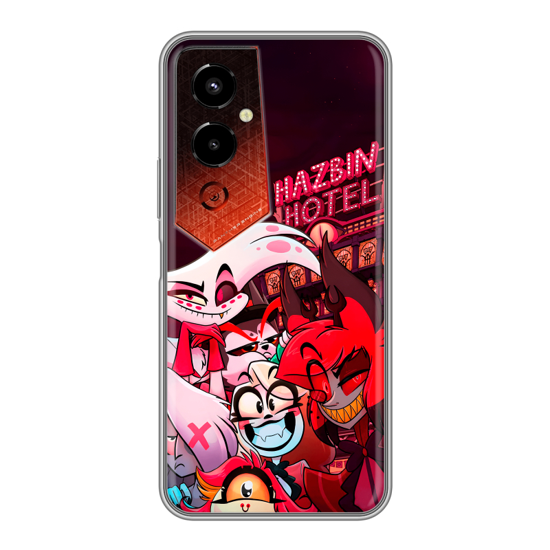Силиконовый чехол на Tecno Pova 4 Pro с принтом Hazbin Hotel Отель Хазбин Силиконовый чехол на Tecno Pova 4 Pro с принтом Hazbin Hotel Отель Хазбин