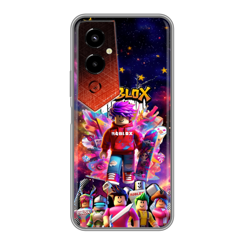 Силиконовый чехол на Tecno Pova 4 Pro с принтом Roblox Роблокс Силиконовый чехол на Tecno Pova 4 Pro с принтом Roblox Роблокс
