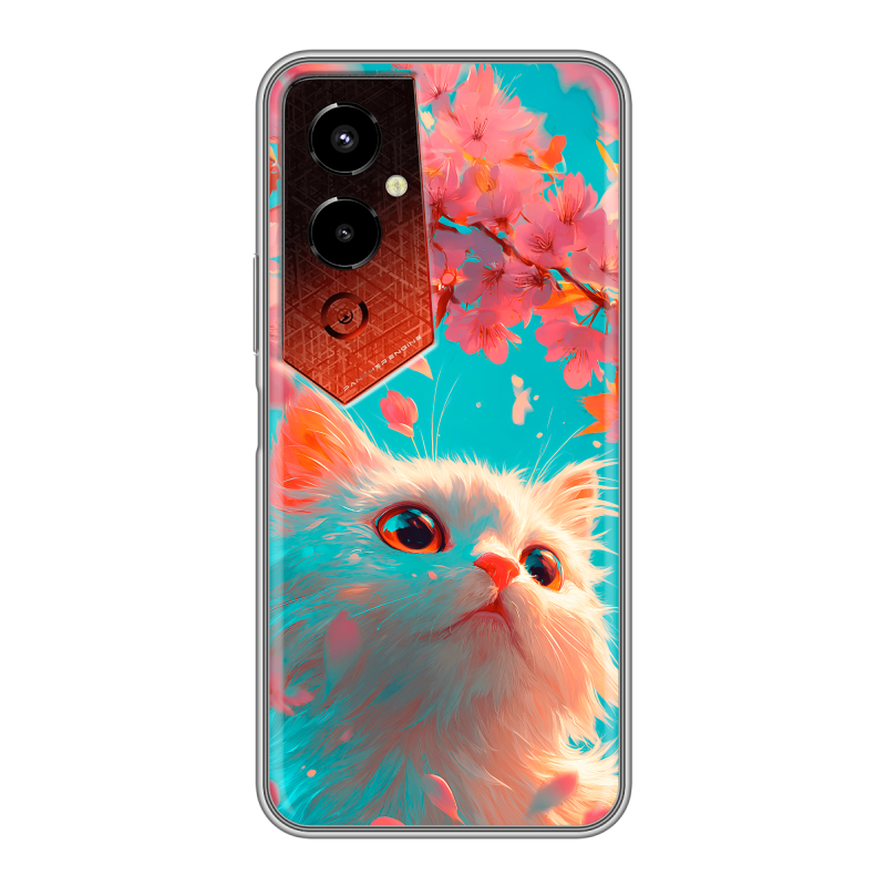 Силиконовый чехол на Tecno Pova 4 Pro с принтом Красивый кот Силиконовый чехол на Tecno Pova 4 Pro с принтом Красивый кот
