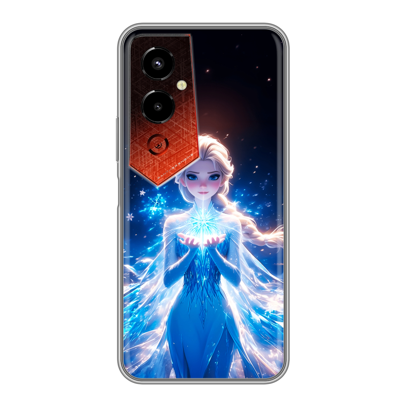 Силиконовый чехол на Tecno Pova 4 Pro с принтом Холодное сердце Frozen Силиконовый чехол на Tecno Pova 4 Pro с принтом Холодное сердце Frozen