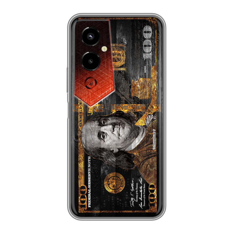 Силиконовый чехол на Tecno Pova 4 Pro с принтом Доллар деньги Силиконовый чехол на Tecno Pova 4 Pro с принтом Доллар деньги