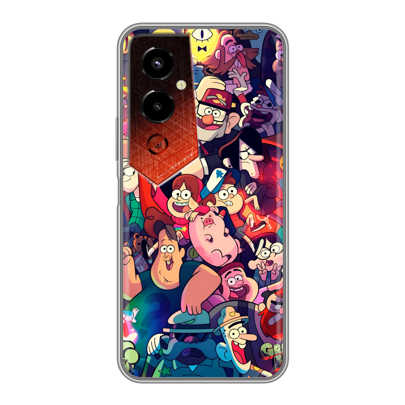 Силиконовый чехол на Tecno Pova 4 Pro с принтом Gravity Falls Гравити Фолз Силиконовый чехол на Tecno Pova 4 Pro с принтом Gravity Falls Гравити Фолз