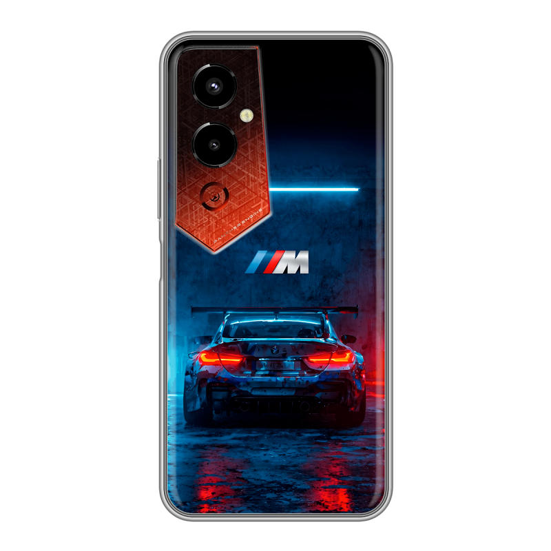 Силиконовый чехол на Tecno Pova 4 Pro с принтом BMW БМВ Силиконовый чехол на Tecno Pova 4 Pro с принтом BMW БМВ