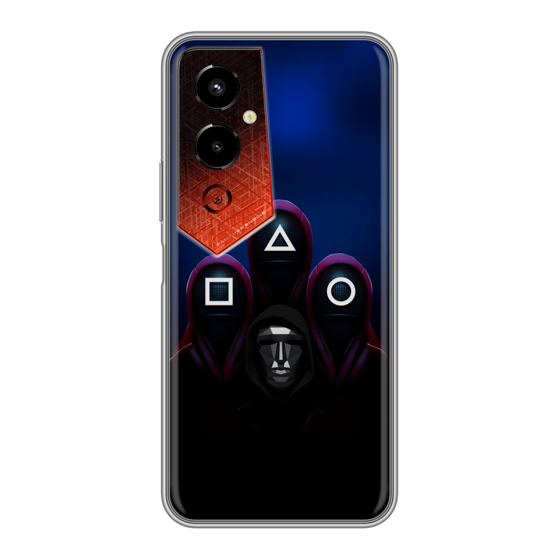 Силиконовый чехол на Tecno Pova 4 Pro с принтом Игра Кальмара Силиконовый чехол на Tecno Pova 4 Pro с принтом Игра Кальмара