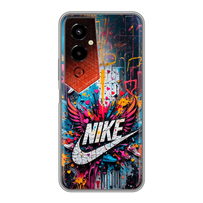 Силиконовый чехол на Tecno Pova 4 Pro с принтом Nike Найк Силиконовый чехол на Tecno Pova 4 Pro с принтом Nike Найк