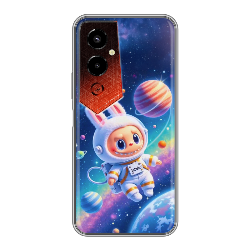 Силиконовый чехол на Tecno Pova 4 Pro с принтом Labubu Лабубу Силиконовый чехол на Tecno Pova 4 Pro с принтом Labubu Лабубу