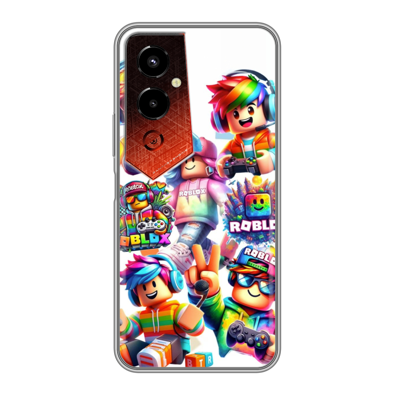 Силиконовый чехол на Tecno Pova 4 Pro с принтом Roblox Роблокс Силиконовый чехол на Tecno Pova 4 Pro с принтом Roblox Роблокс