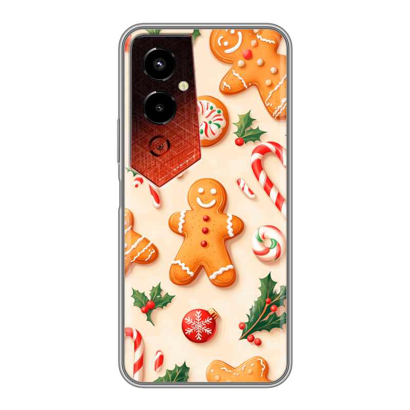 Силиконовый чехол на Tecno Pova 4 Pro с принтом Новый год Силиконовый чехол на Tecno Pova 4 Pro с принтом Новый год