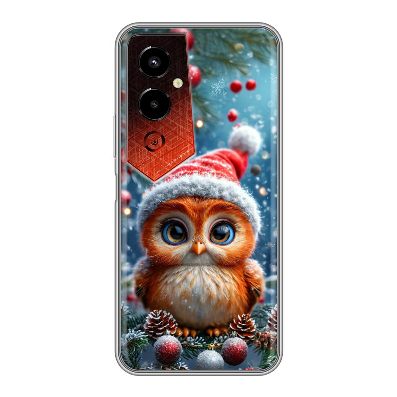 Силиконовый чехол на Tecno Pova 4 Pro с принтом Новый год Силиконовый чехол на Tecno Pova 4 Pro с принтом Новый год