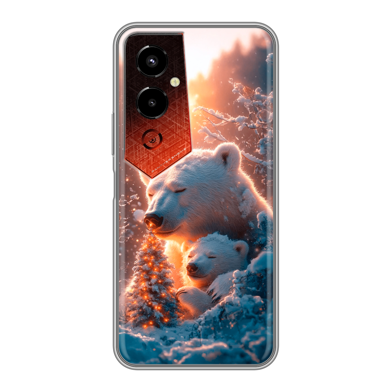 Силиконовый чехол на Tecno Pova 4 Pro с принтом Новый год Силиконовый чехол на Tecno Pova 4 Pro с принтом Новый год